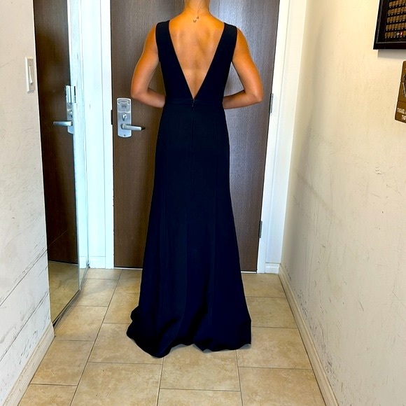 BCBG MAXAZRIA Formal Black Dress with Flesh Mesh Hidden Zipper in Back - Picture 9 of 10